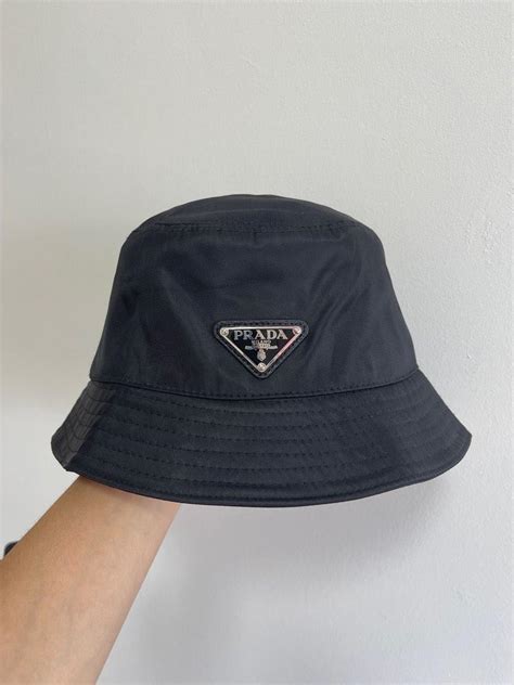 prada bucket hat xxl|Prada nylon beanie.